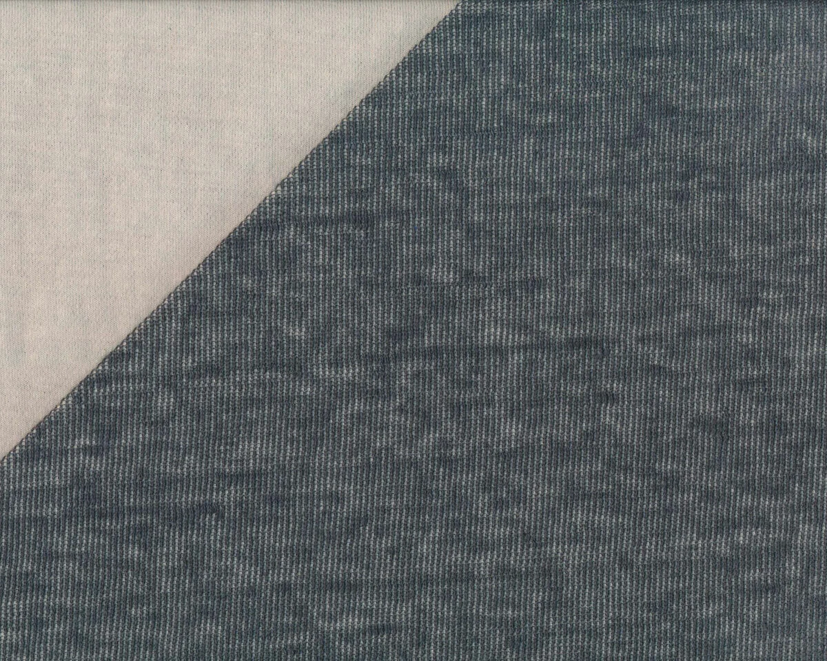 Doubleface Strickstoff BARATTI, dunkelgrau-creme, Hilco