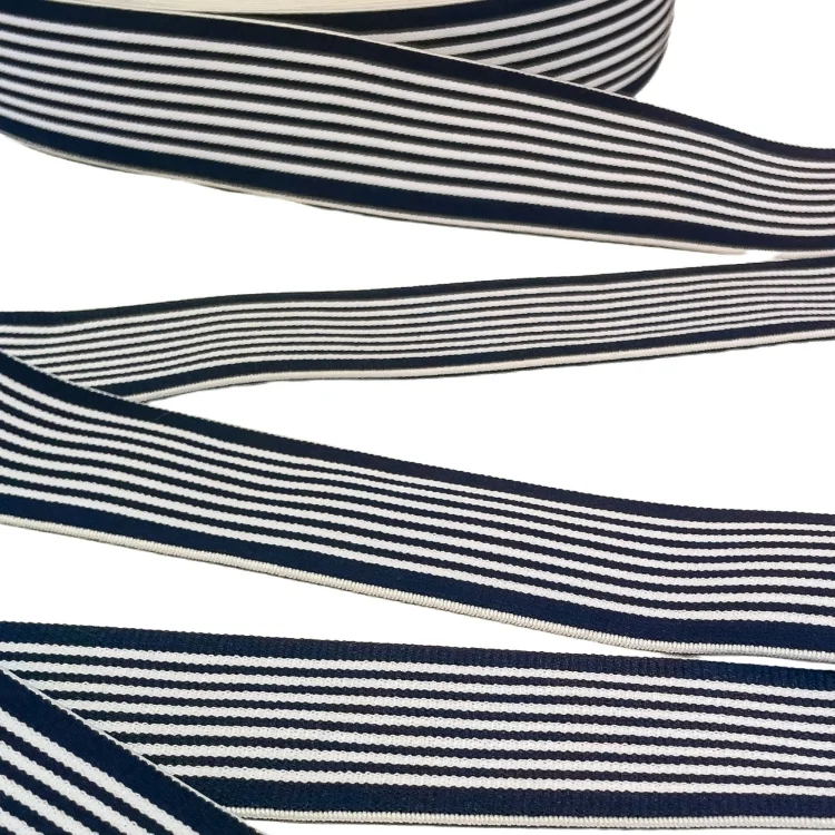 Elastikband, 40 mm Fancy Stripes, dunkelblau
