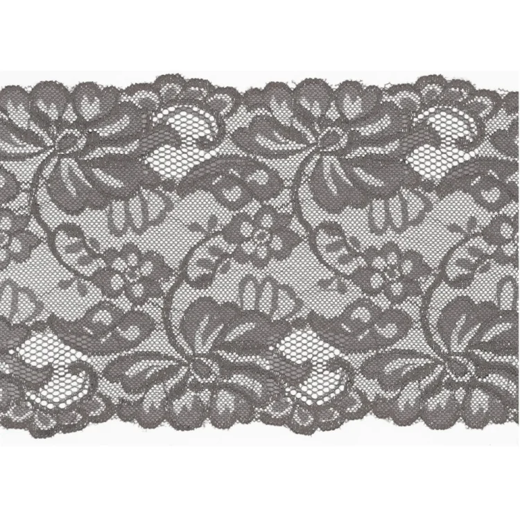 Elastische Spitze, grau 15 cm