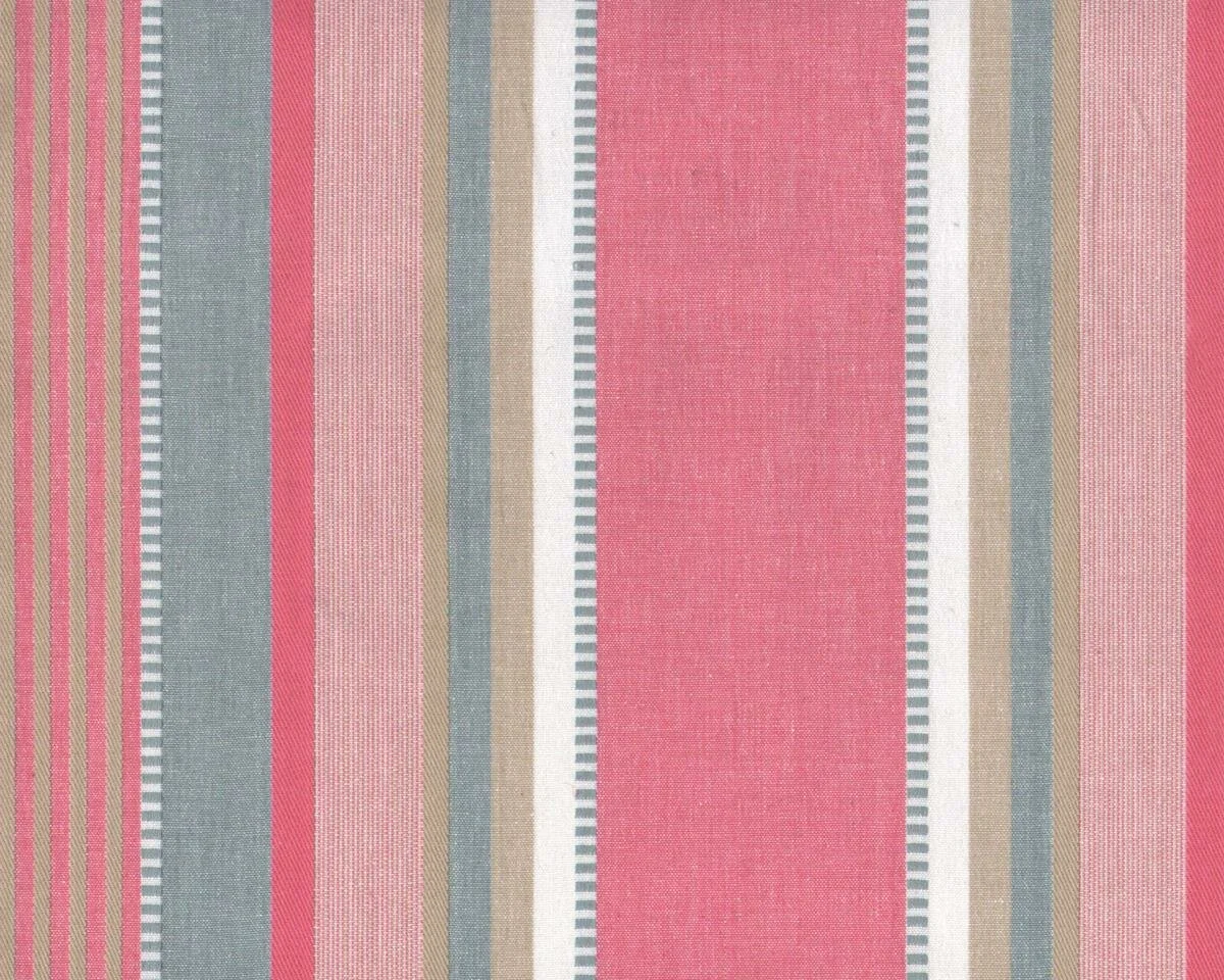 Englischer Dekostoff Clarke & Clarke CROMER, Streifen-Design, altrosa-grau