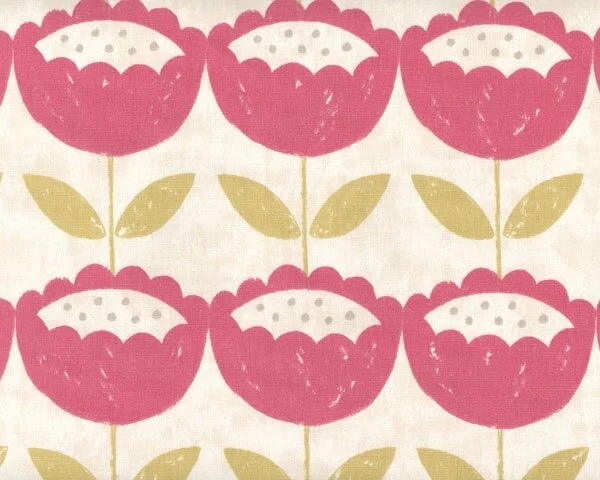 Englischer Dekostoff Clarke & Clarke FOLIA ANAIS, Korbblüten, pink