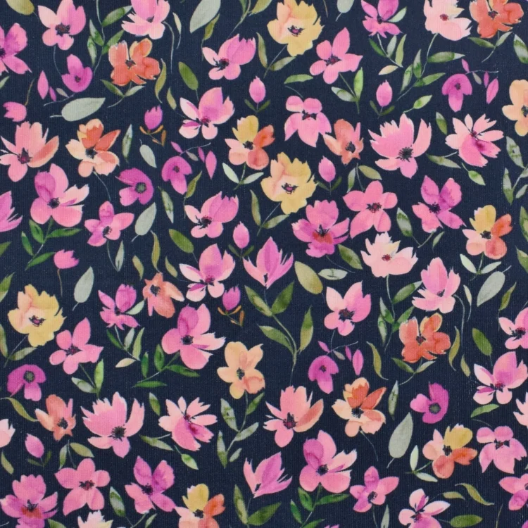 Feincord Blumen, marine