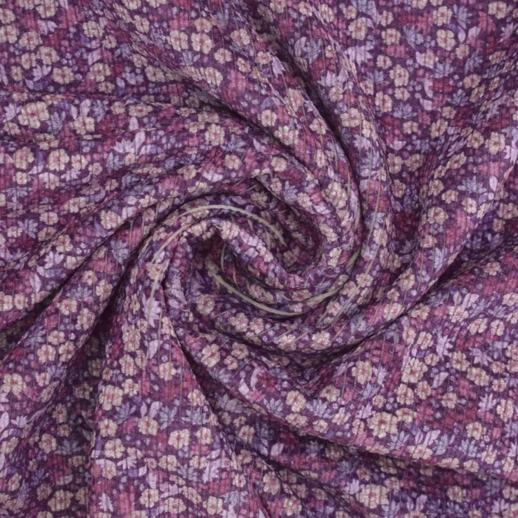 Feincord Dizzy Flowers, lila