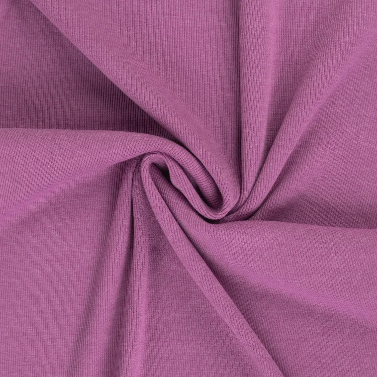 Feinrippbündchen 45 cm, beere meliert