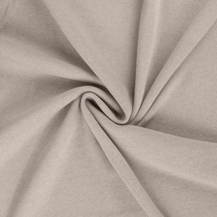 Feinrippbündchen 45 cm, beige meliert