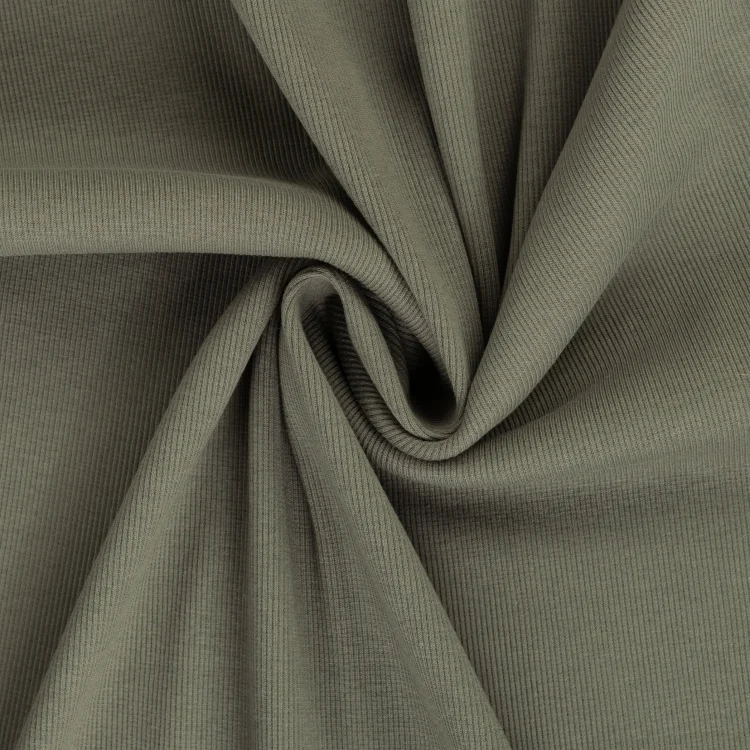 Feinrippbündchen 45 cm, khaki