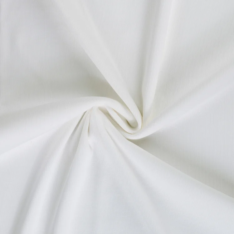 Feinrippbündchen 45 cm, wollweiß