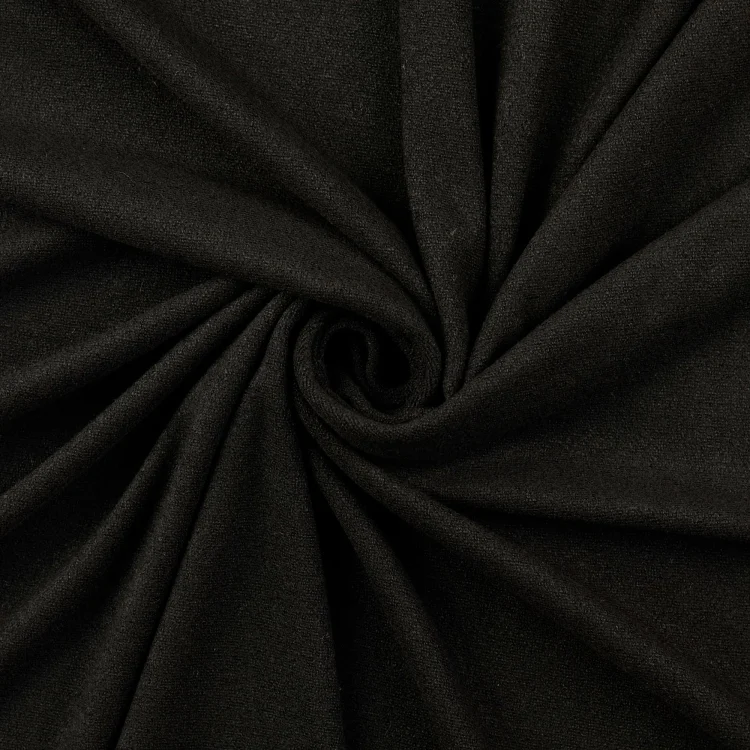 Feinstrickjersey Melange, schwarz