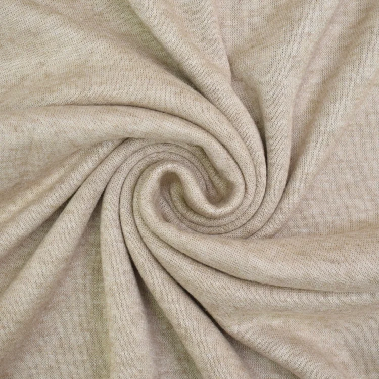 Feinstrickstoff melange, beige