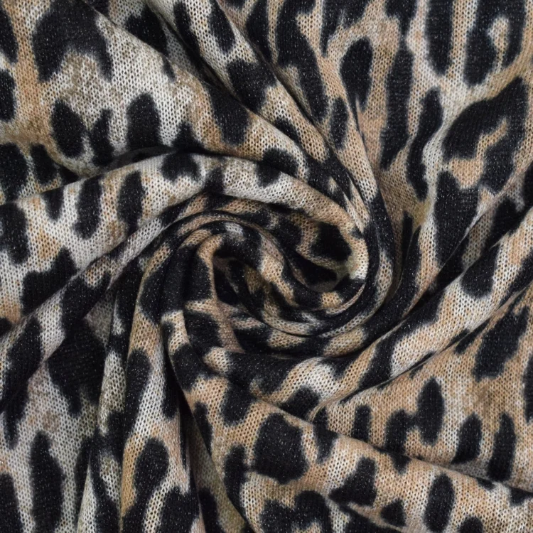 Feinstrickstoff Metallic Leo, natur