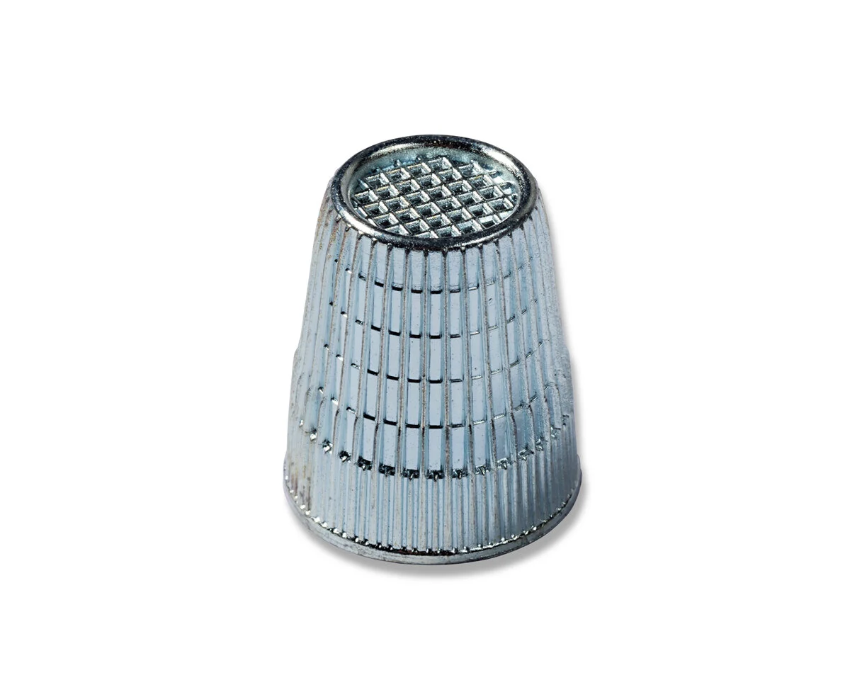 Fingerhut NON SLIP mit Anti-Rutsch-Kappe, silber, 2 Größen
