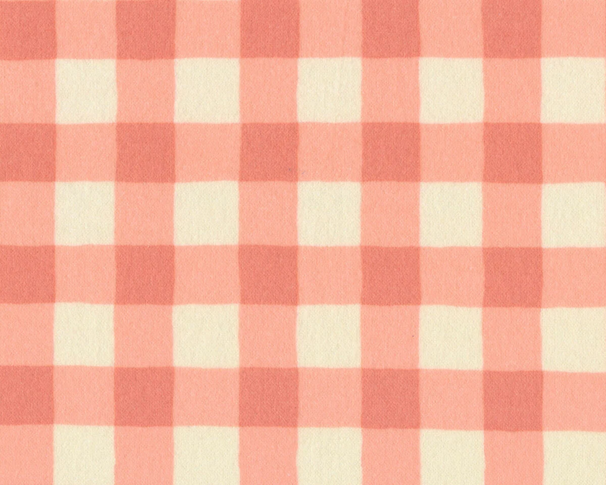 Flanell-Patchworkstoff PLAID OF MY DREAMS, Karo, lachsrosa, Art Gallery