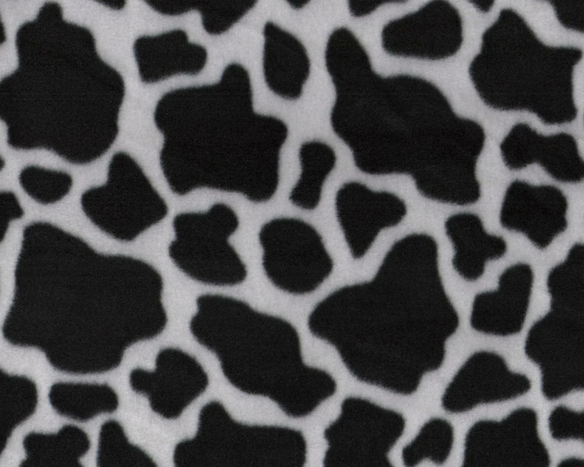 Fleece CUDDLY COW, Kuhflecken, weiß-schwarz