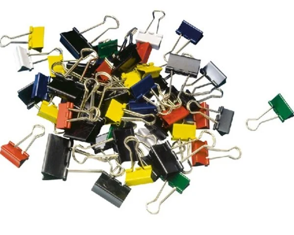 Foldback Clip SORTIMENT, 50 Stück, verschiedene Farben und Größen, Maul