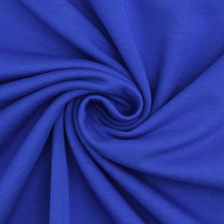 French Terry aufgeraut, hell royalblau