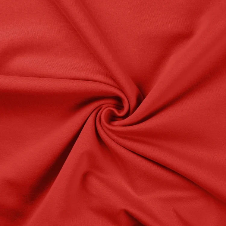 French Terry aufgeraut, rot