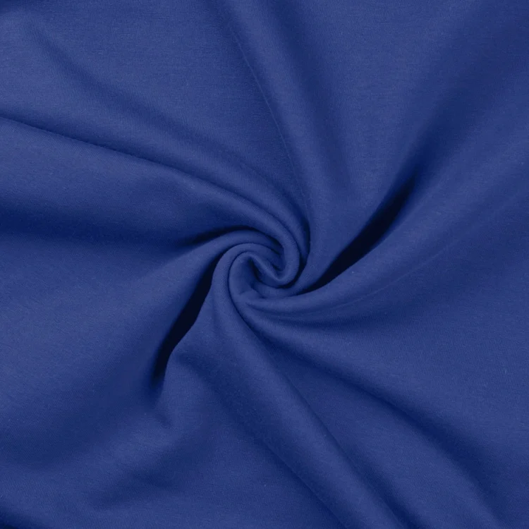 French Terry aufgeraut, royalblau