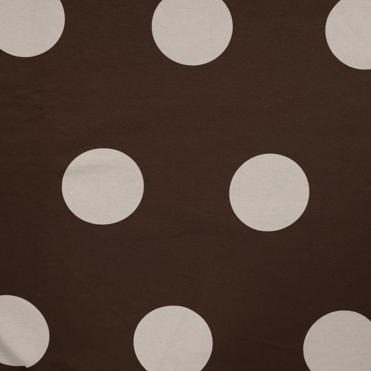 French Terry Big Dots, braun