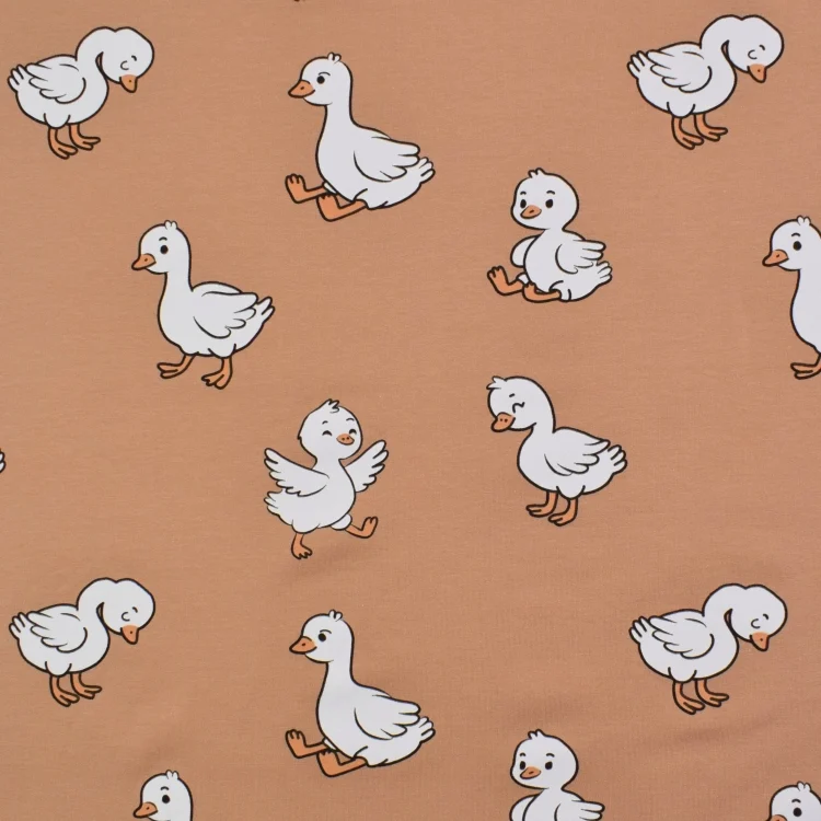 French Terry Cute Ducks, nude