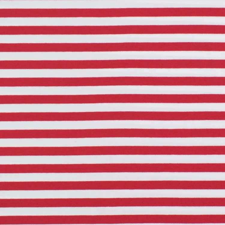 French Terry Stripes, rot