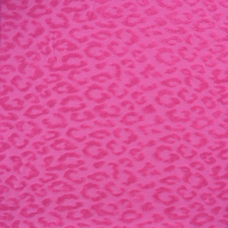 Frottee Jacquard Jersey Leo, pink