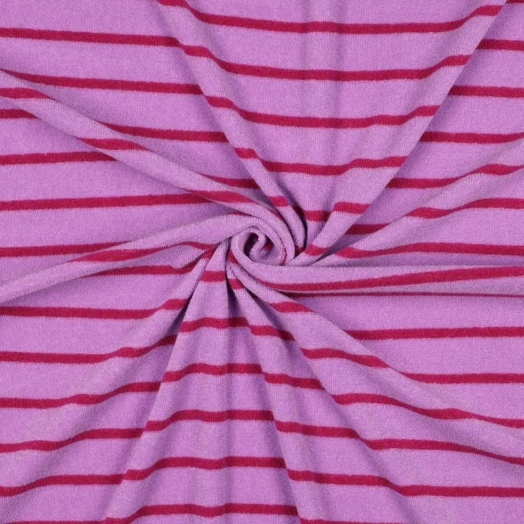 Frottee-Jersey Stripes, flieder