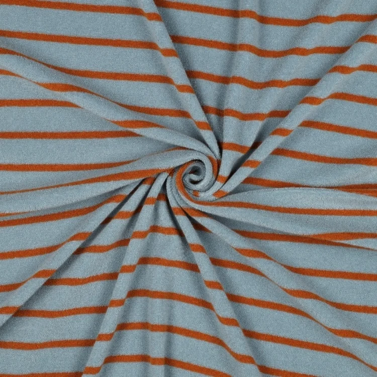 Frottee-Jersey Stripes, graublau