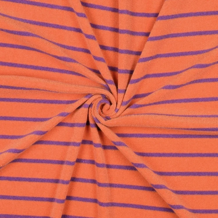 Frottee-Jersey Stripes, orange