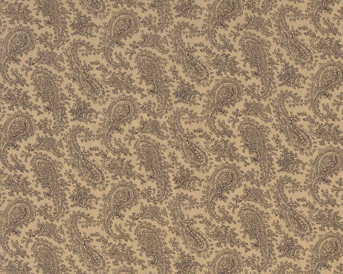 Futterstoff, bedruckter Köper aus Viskose, Paisleys, beige