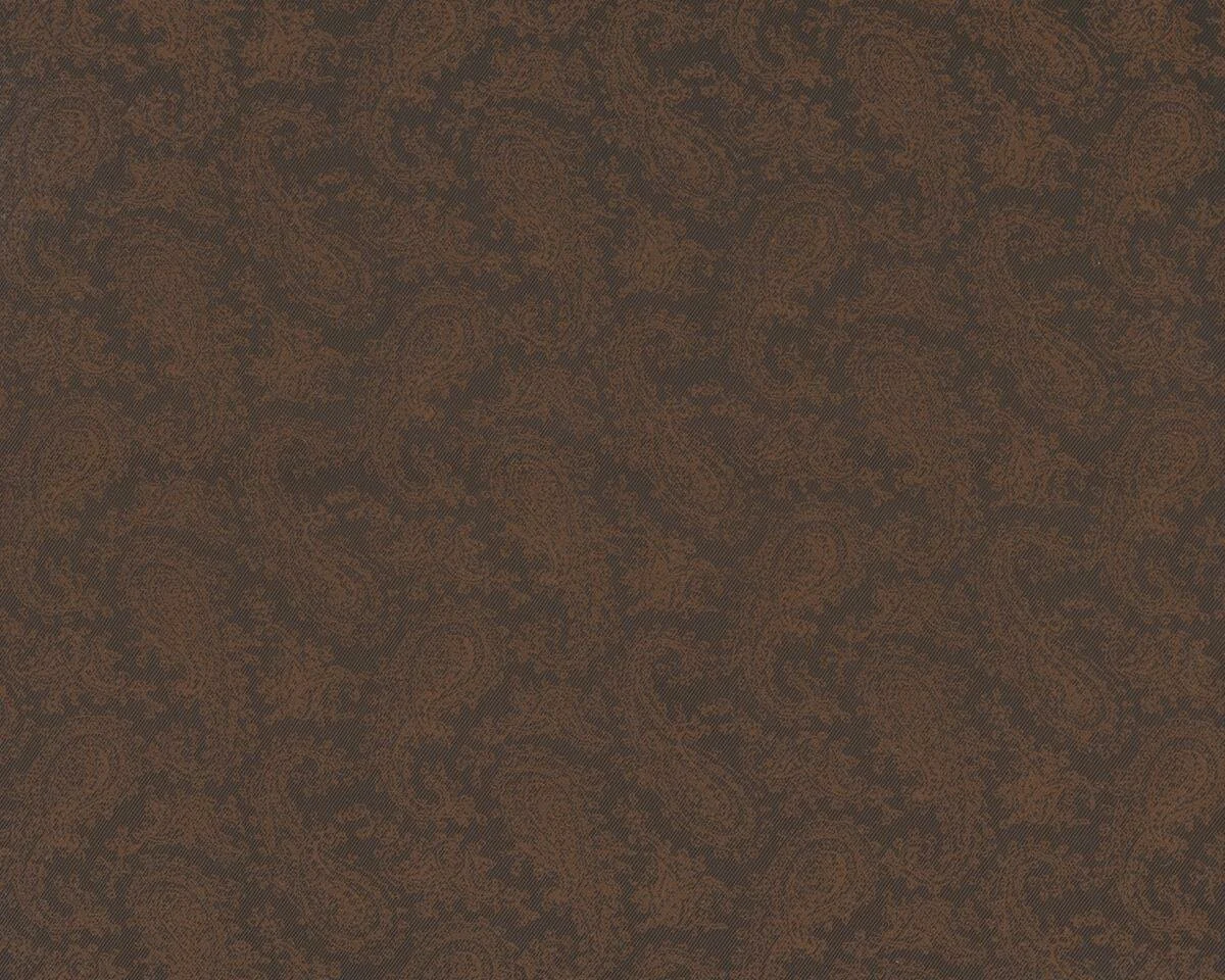 Futterstoff, bedruckter Köper aus Viskose, Paisleys, braun