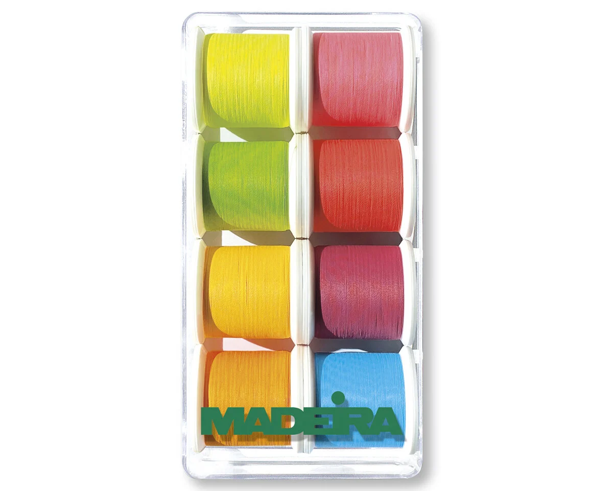 Garnbox Stickgarne FROSTED MATT, neonfarben, 8 x 200 m, Madeira