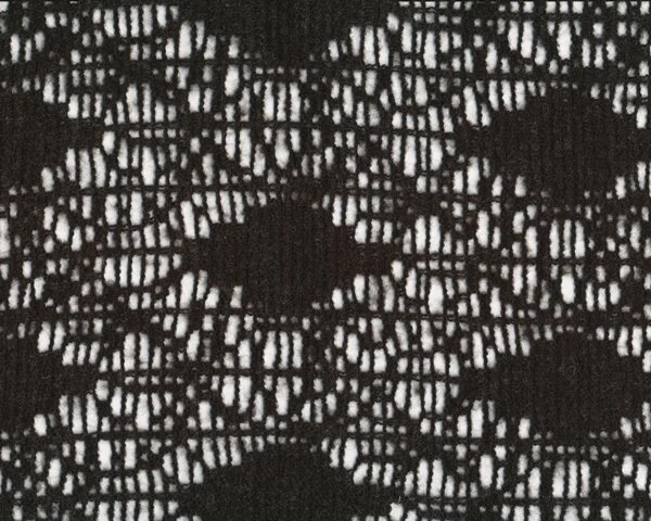 Gestrickte, elastische Woll-Spitze "Florenz", eingearbeite Ovale mit Viereckspitze, anthrazit