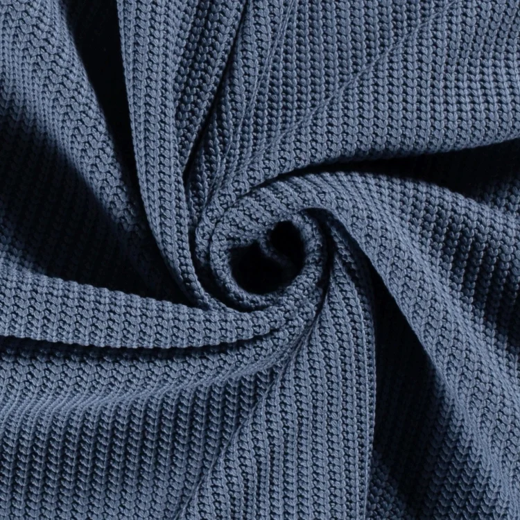 Grobstrickstoff Seemannsstrick, jeansblau