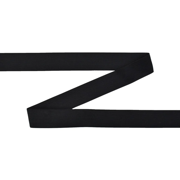 Gummiband uni 40 mm, schwarz
