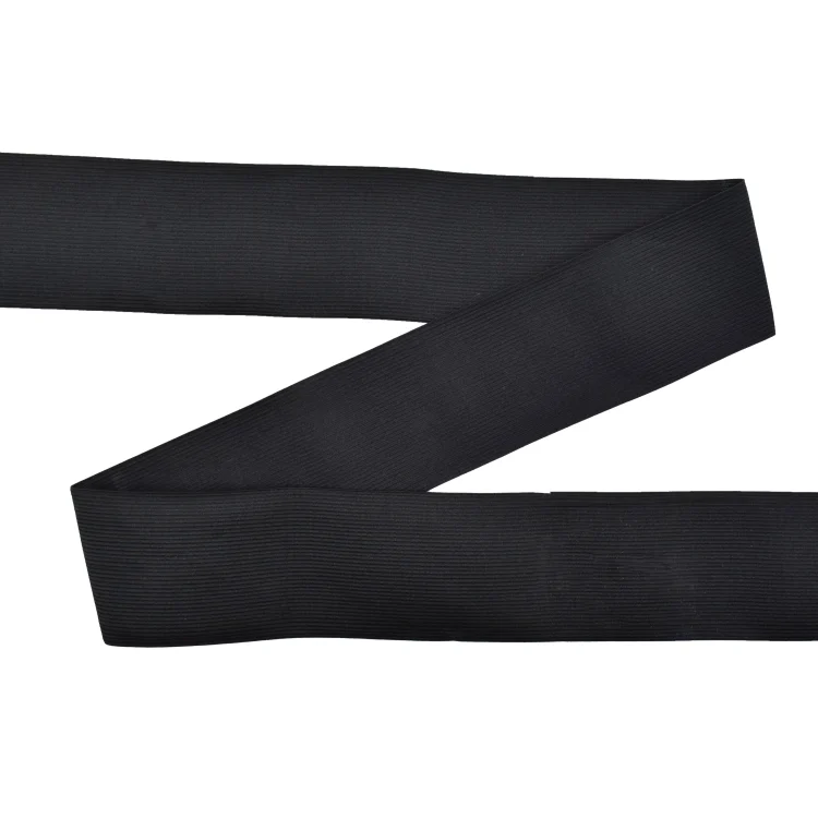 Gummiband uni 80 mm, schwarz