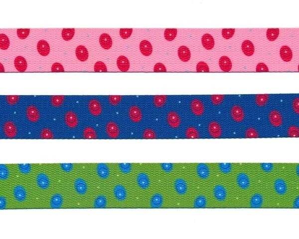 Gurtband KIDDY LOVE, Ellipsen-Punkte, 30 mm breit, 2 Farben