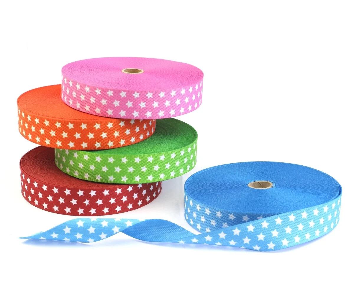 Gurtband STELAR, Sterne, 30 mm breit, 12 Farben
