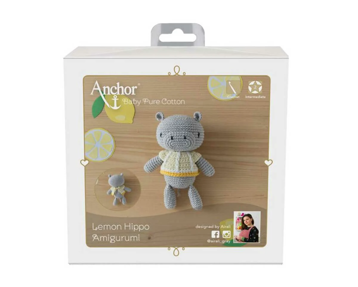 Häkelset ANCHOR Amigurumi, Lemon Hippo