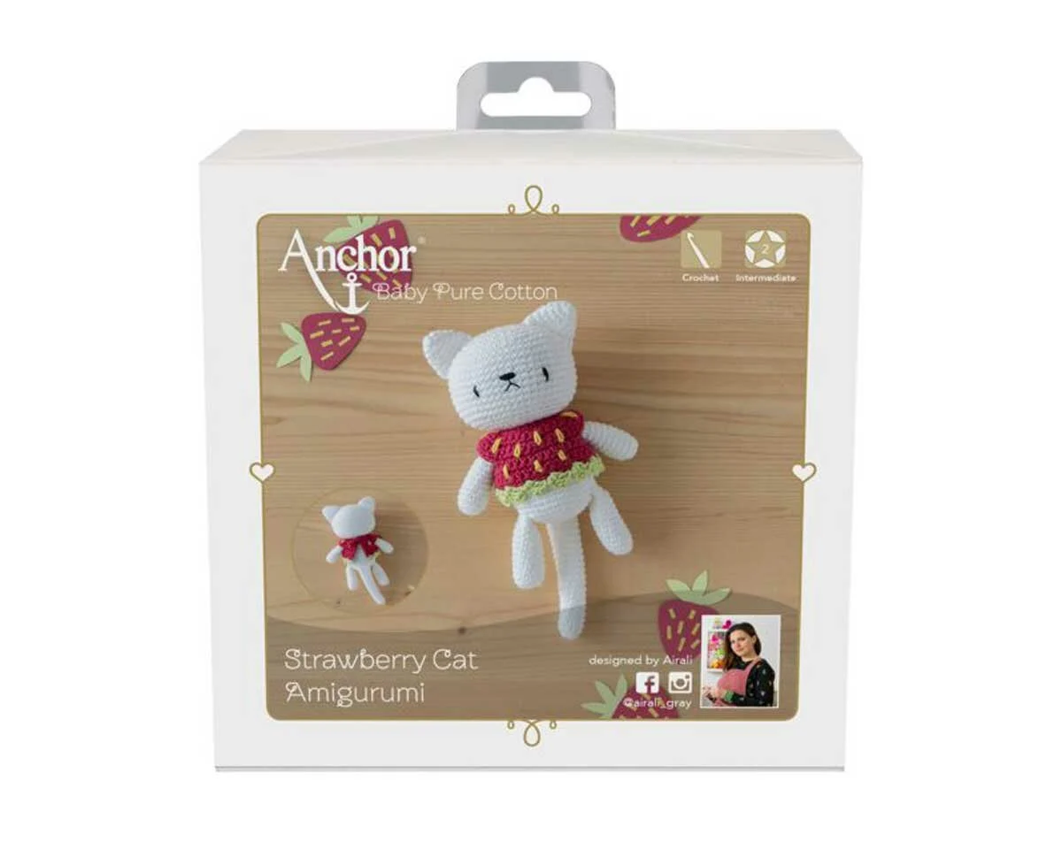 Häkelset ANCHOR Amigurumi, Strawberry Cat