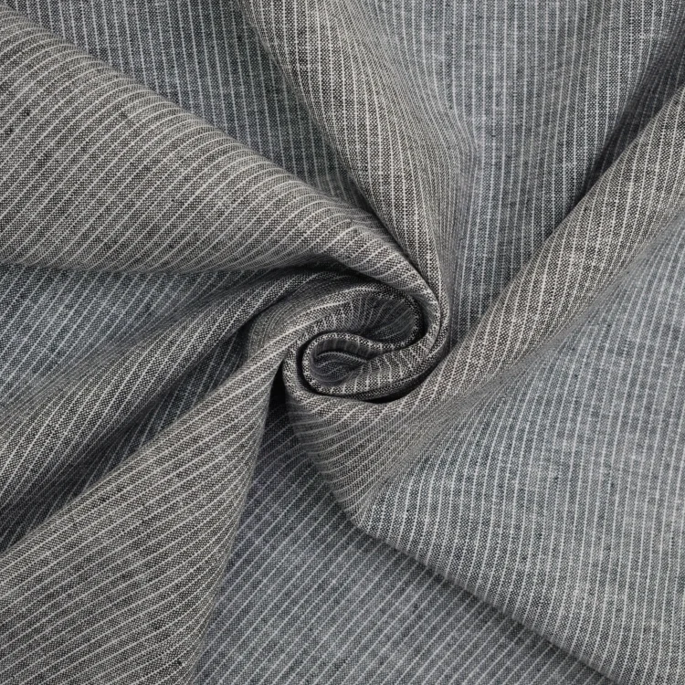 Halbleinen Small Stripe, schwarz