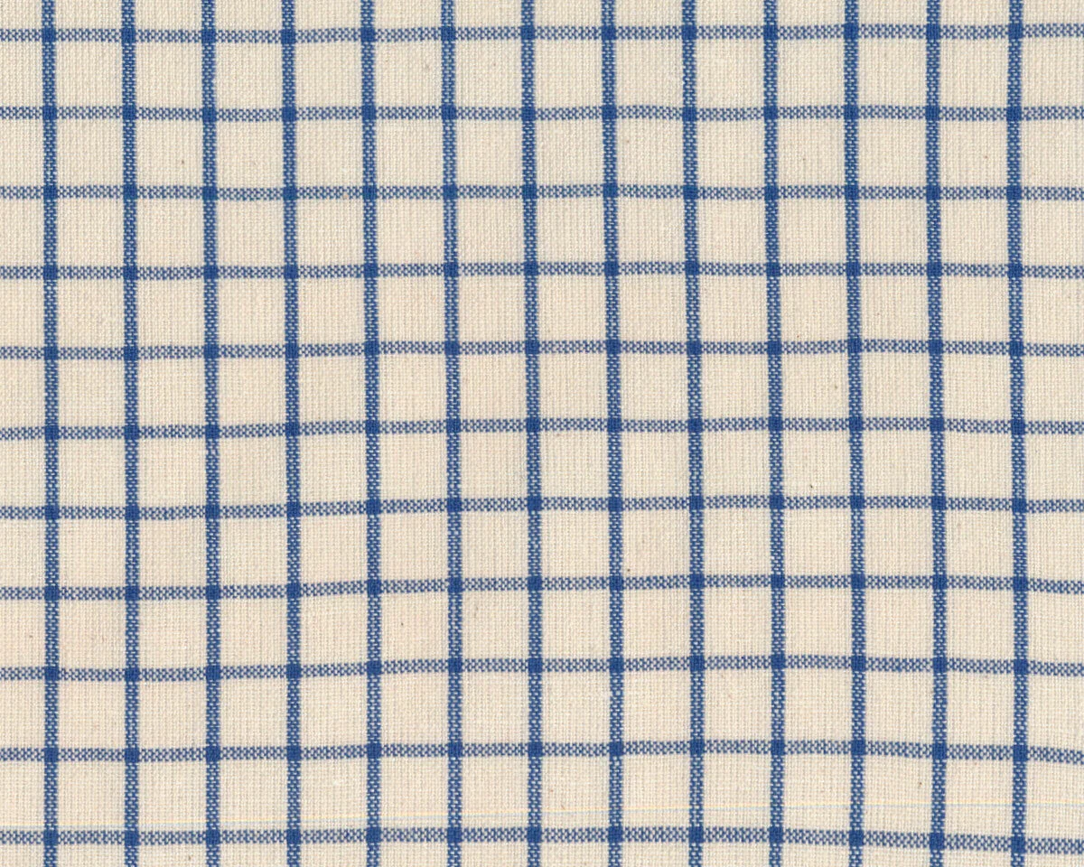 Halbleinenstoff SCHÜRZENGEWEBE, kariert, blau