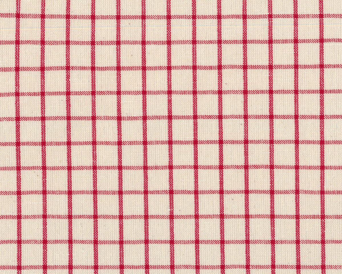 Halbleinenstoff SCHÜRZENGEWEBE, kariert, rot