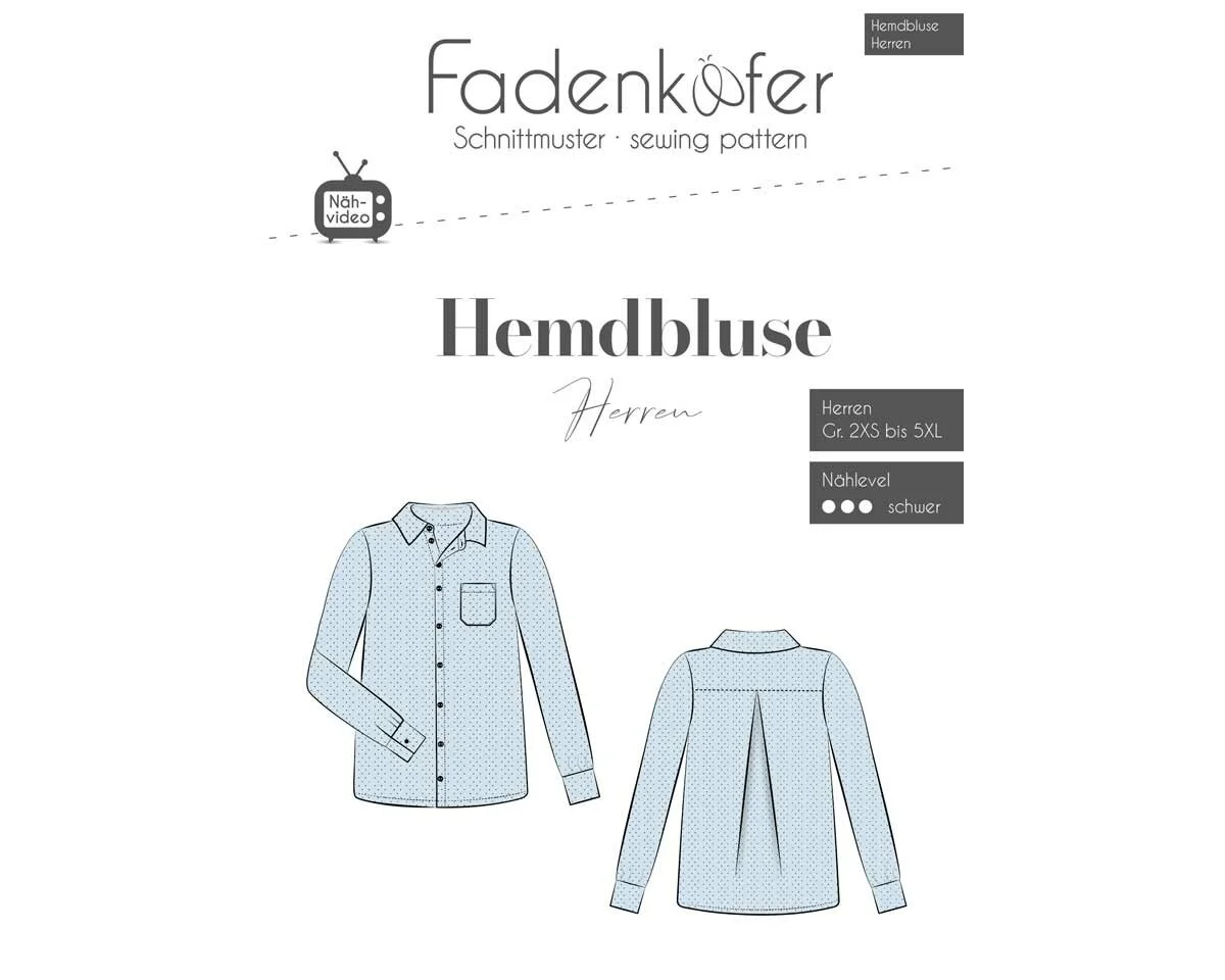 Herren-Schnittmuster Hemd, fadenkäfer