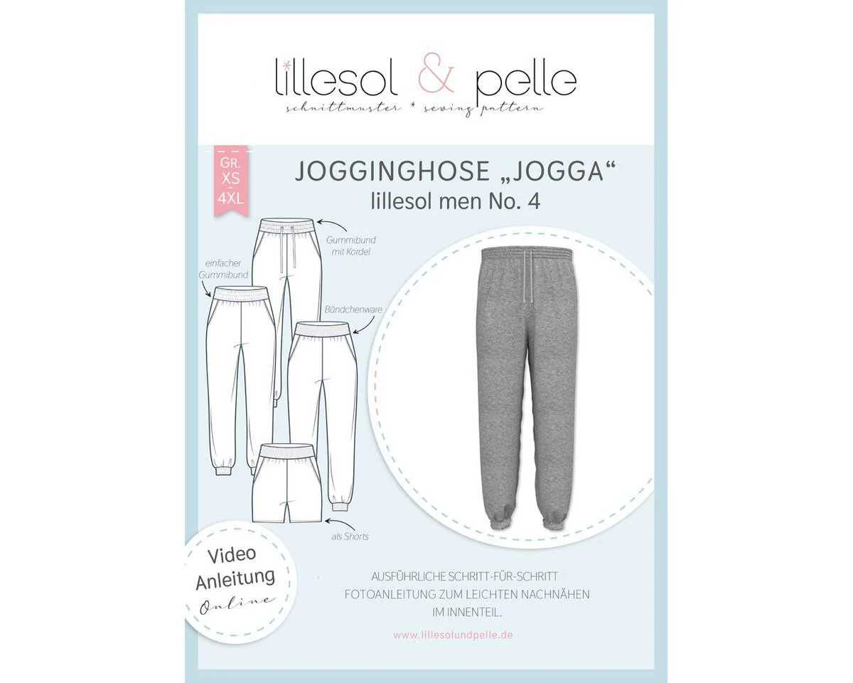 Herren-Schnittmuster Jogginghose JOGGA, lillesol men No.4