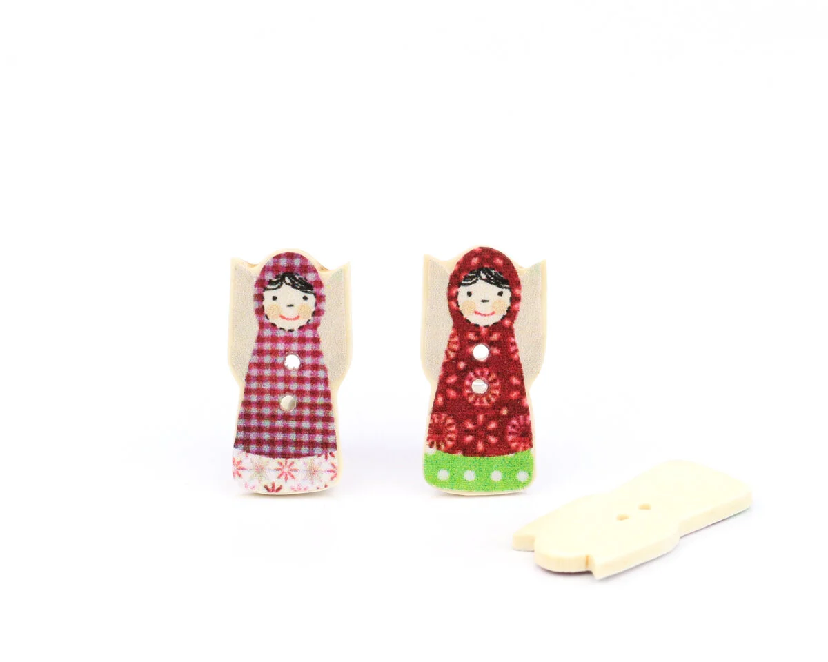 Holzknopf ENGEL, 2 Designs