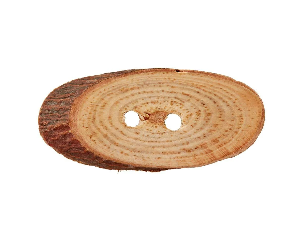 Holzknopf L'ARBRE, Ast-Querschnitt, Union Knopf