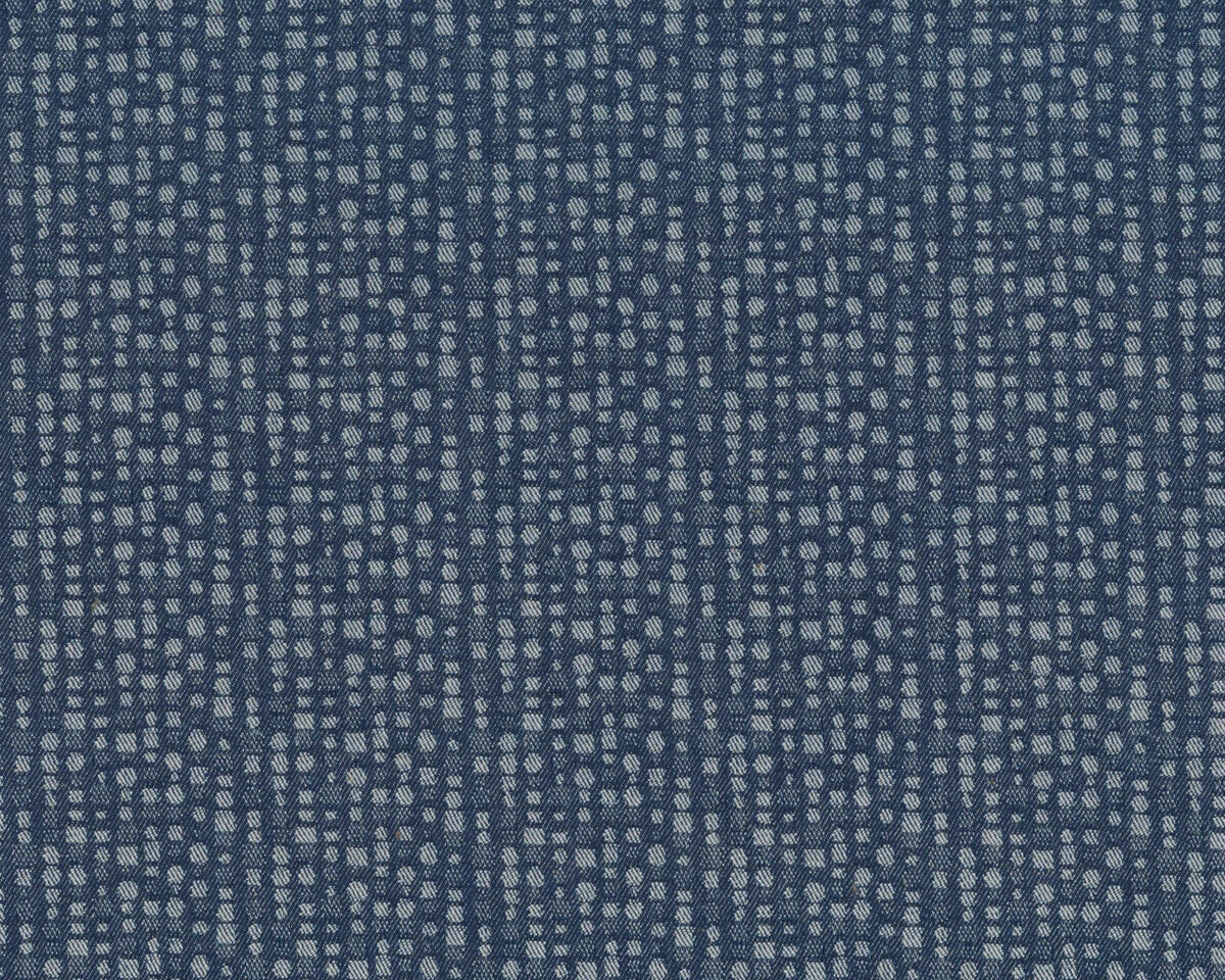 Hosenstoff Baumwoll-Jacquard mit Stretch ADAM, Tupfen, jeansblau
