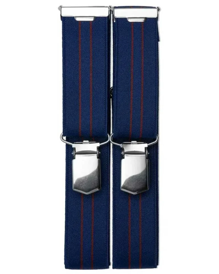 Hosenträger CLASSIC, Streifen, blau-rot, 120 cm x 3 cm, Prym