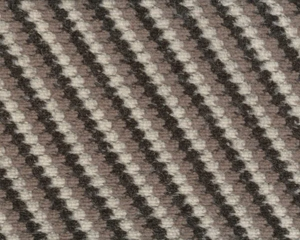 Italienischer Designer-Wollstrick KOMOR, Stricknoppen, beige-anthrazit