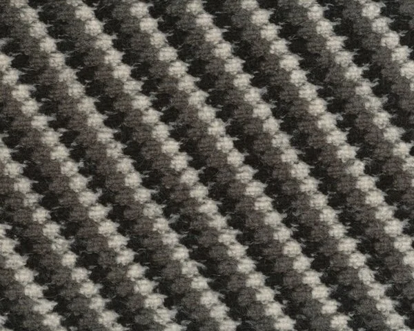 Italienischer Designer-Wollstrick KOMOR, Stricknoppen, grau-weiß